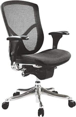 ALERA - 18-3/8 to 23" High Mid Back Chair - 28" Wide x 29-1/8" Deep, Breathable-A-Grade Black Mesh Seat, Black - All Tool & Supply