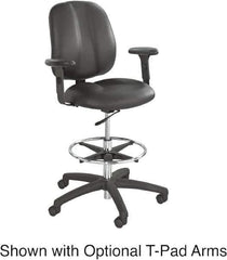 Safco - 22 to 32" High Extended Height Chair - 26" Wide x 27" Deep, Vinyl Seat, Black - All Tool & Supply