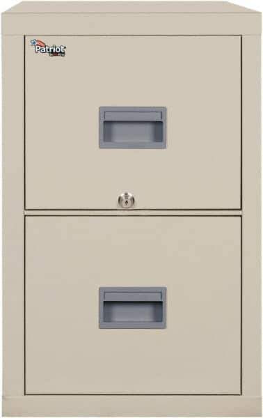 FireKing - 17-3/4" Wide x 27-3/4" High x 25" Deep, 2 Drawer Vertical File - Steel, Parchment - All Tool & Supply