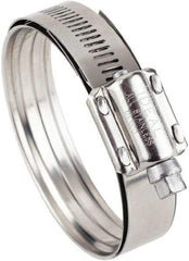 IDEAL TRIDON - SAE Size 425, 3-5/16 to 4" Diam, Stainless Steel Worm Drive Clamp - 5/8" Wide, Material Grade 300/410, Series 38215 - All Tool & Supply