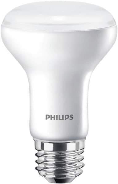 Philips - 6 Watt LED Flood/Spot Medium Screw Lamp - 2,700°K Color Temp, 450 Lumens, 120 Volts, Dimmable, Shatter Resistant, R20, 25,000 hr Avg Life - All Tool & Supply