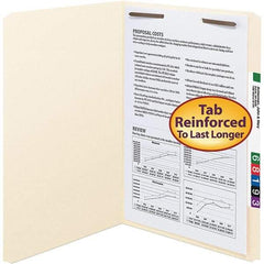 SMEAD - 14-5/8 x 9-1/2", Legal, Manila, File Folders with Top Tab - 11 Point Stock, Straight Tab Cut Location - All Tool & Supply