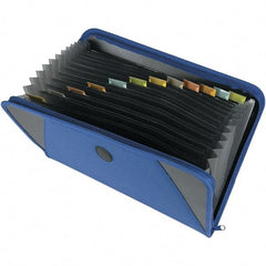 SMEAD - 13-3/4 x 10-21/32", Letter Size, Blue, Expansion Folders - Assorted Tab Cut Location - All Tool & Supply