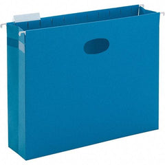 SMEAD - 12-1/4 x 9-1/2", Letter Size, Sky Blue, Hanging File Folder - 11 Point Stock, 1/5 Tab Cut Location - All Tool & Supply