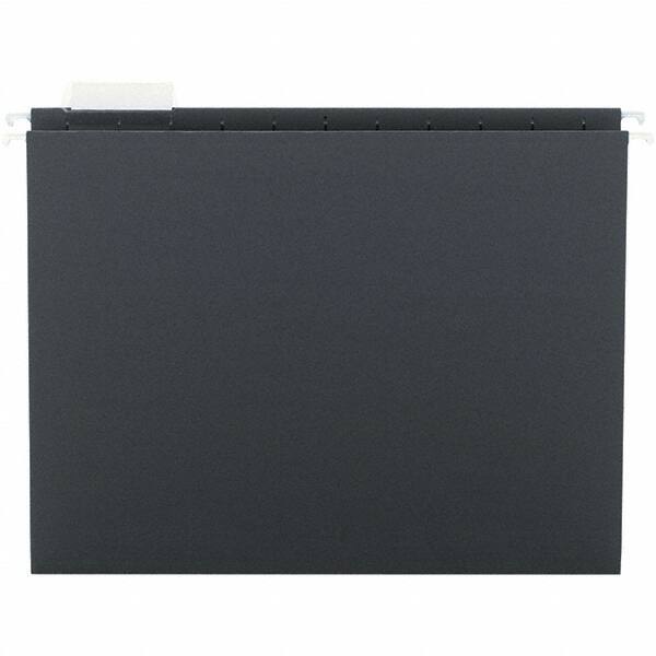 SMEAD - 12-1/4 x 9-1/2", Letter Size, Black, Hanging File Folder - 11 Point Stock, 1/5 Tab Cut Location - All Tool & Supply