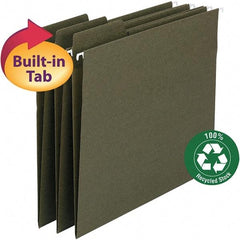 SMEAD - 14-5/8 x 9-1/2", Legal, Standard Green, Hanging File Folder - 11 Point Stock, 1/3 Tab Cut Location - All Tool & Supply