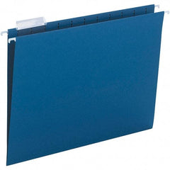 SMEAD - 12-1/4 x 9-1/2", Letter Size, Navy, Hanging File Folder - 11 Point Stock, 1/5 Tab Cut Location - All Tool & Supply