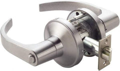 Ability One - Grade 1 Passage Lever Lockset - 2-3/4" Back Set, Zinc, Satin Chrome Finish - All Tool & Supply