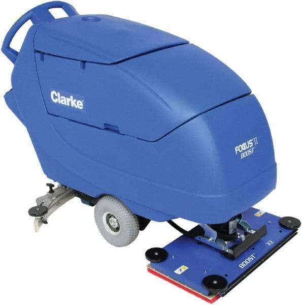 Clarke - 32" Cleaning Width, Battery Powered Floor Scrubber - 0.75 hp, 2,250 RPM, 23 Gal Tank Capacity - All Tool & Supply