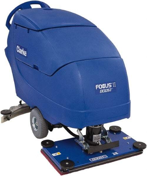 Clarke - 28" Cleaning Width, Battery Powered Floor Scrubber - 0.75 hp, 2,250 RPM, 23 Gal Tank Capacity - All Tool & Supply