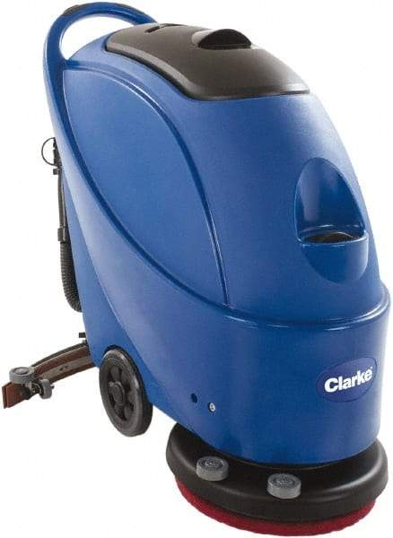 Clarke - 17" Cleaning Width, Electric Floor Scrubber - 1 hp, 150 RPM, 13.2 Gal Tank Capacity - All Tool & Supply