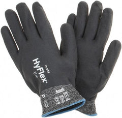 Ansell - Size 2XL, ANSI Cut Lvl A2, Abrasion Lvl 4, Nitrile Coated Cut Resistant Gloves - Fully Coated Coated, Black - All Tool & Supply