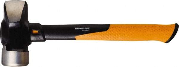 Fiskars - 4 Lb Head, 14" Long Sledge Hammer - Steel Head, Steel Handle with Grip - All Tool & Supply