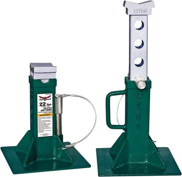 Safeguard - 44,000 Lb Capacity Jack Stand - 13-3/8 to 19-5/8" High - All Tool & Supply