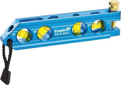 Empire Level - Magnetic 6" Long 4 Vial Torpedo Level - Metal, Blue, 1 Level, 1 Plumb & 1 30° & 1 45° Vials - All Tool & Supply