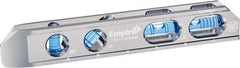 Empire Level - Magnetic 8" Long 4 Vial I-Beam Level - Metal, Silver, 2 Level & 1 Plumb & 1 45° Vials - All Tool & Supply