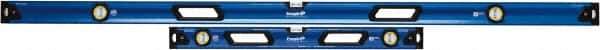 Empire Level - Magnetic 32" & 78" Long 3 Vial Box Beam Level - Metal, Blue, 1 Level & 2 Plumb Vials - All Tool & Supply