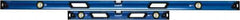 Empire Level - Magnetic 32" & 78" Long 3 Vial Box Beam Level - Metal, Blue, 1 Level & 2 Plumb Vials - All Tool & Supply