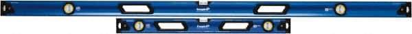 Empire Level - 32" & 78" Long 3 Vial Box Beam Level - Metal, Blue, 1 Level & 2 Plumb Vials - All Tool & Supply