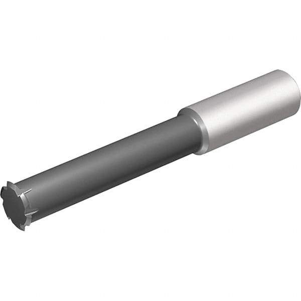 Vargus - 24 Max TPI, 1.75mm Pitch, Internal Single Profile Thread Mill - 13.5mm Noml Diam, 15/32" Cut Diam, 1/2" Shank Diam, 6 Flute, 1.77" Neck Length, 3-1/4" OAL, TiCN Finish - Exact Industrial Supply