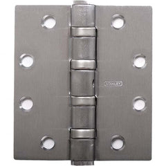 Stanley - 4-1/2" Long x 4-1/2" Wide Grade 1 Bronze Full Mortise Ball Bearing Commercial Hinge - All Tool & Supply