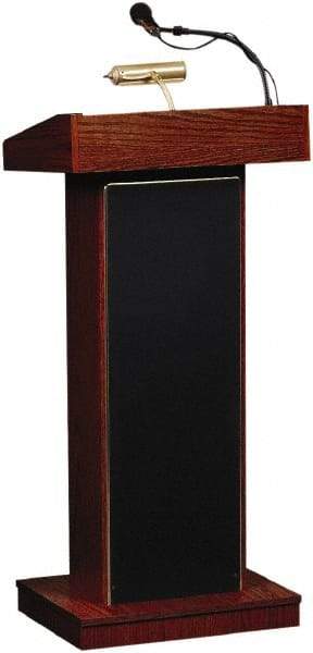 Oklahoma Sound - Wood Full Floor Lectern - 17" Deep x 22" Wide x 46" High - All Tool & Supply