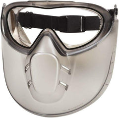 PYRAMEX - Size Universal, Clear Polycarbonate Anti-Fog & Scratch Resistant Lens, Goggles with Face Shield - Indirect Vent, Black PVC/Polycarbonate Frame, Over the Glass Style - All Tool & Supply