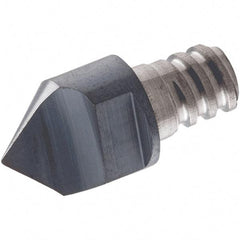 Iscar - MM EA Grade IC08 Carbide End Milling Tip Insert - Uncoated, 3 Flutes, 16mm Cutting Diam, 16mm Depth of Cut, 28mm Extension, 40° Helix - All Tool & Supply