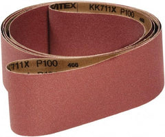 VSM - 2" Wide x 72" OAL, 120 Grit, Aluminum Oxide Abrasive Belt - Aluminum Oxide, Coated, X Weighted Cloth Backing, Wet/Dry, Series KK711X - All Tool & Supply