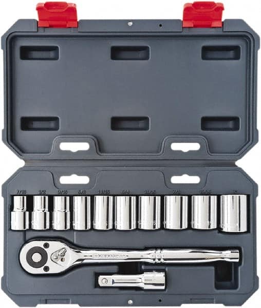 Crescent - 17 Pc 1/2" Drive Socket Set - Exact Industrial Supply