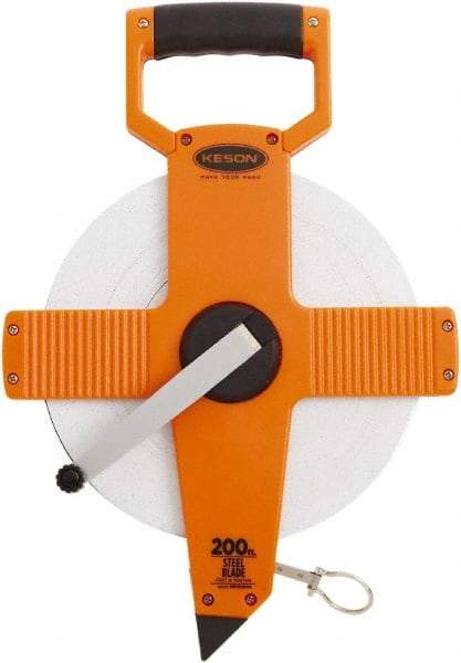 Keson - 200' x 3/8" Tape Measure - 1/10 & 1/100" Graduation - All Tool & Supply