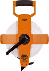 Keson - 200' x 1/2" Tape Measure - 1/8, 1/10 & 1/100" Graduation - All Tool & Supply