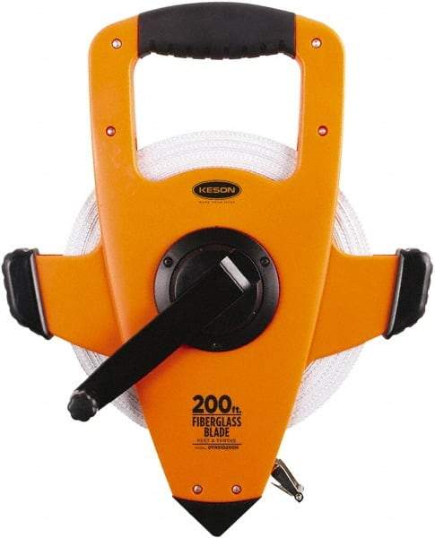 Keson - 200' x 1/2" Tape Measure - 1/10" Graduation - All Tool & Supply