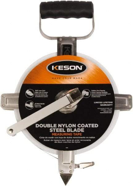 Keson - 200' x 3/8" Tape Measure - 1/8" Graduation - All Tool & Supply