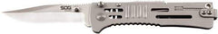 SOG Specialty Knives - 3.018" Blade, 4" OAL, Clip Point Folding Knife - 4.22" Closed Length, Stainless Steel, 1 Blade, 1 Edge, Belt clip - All Tool & Supply