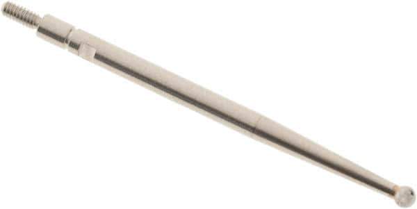 SPI - 2mm Ball Diam, Carbide, Ball Test Indicator Contact Point - 1.45" Contact Point Length, Use with Interapid Test Indicators - All Tool & Supply