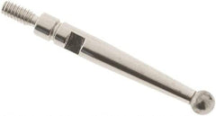 SPI - 2.4mm Ball Diam, Carbide, Ball Test Indicator Contact Point - 0.688" Contact Point Length, Use with Interapid Test Indicators - All Tool & Supply