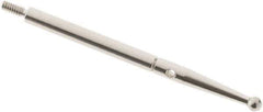 SPI - 2mm Ball Diam, Carbide, Ball Test Indicator Contact Point - 1.292" Contact Point Length, Use with Compac Test Indicators - All Tool & Supply