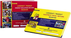 NMC - 12" Long, Paper Lockout/Tagout Registers - Compatible with Lockout Devices, Inlcudes 2 Lockout Registers - All Tool & Supply