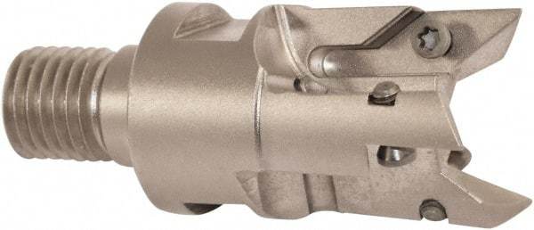 Millstar - VCGT Series ASOC, Right Hand Cut, 50mm Head Length, Modular Milling Cutting Unit Head - 32mm Cutting Diam, 1/8" Depth of Cut, Universal Insert Size - All Tool & Supply