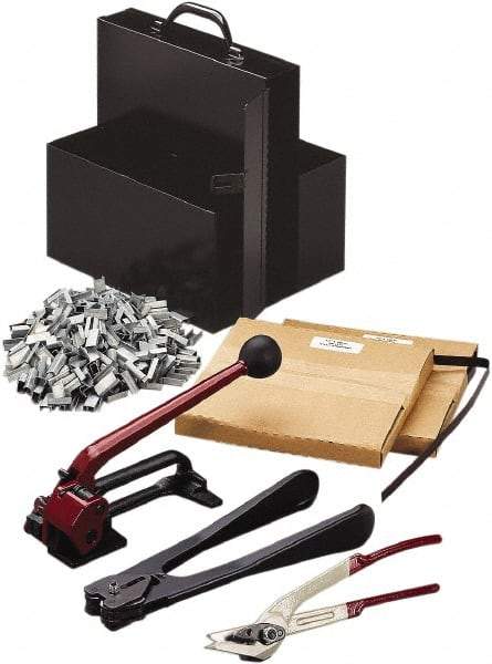 Nifty Products - Strapping Kits Type: Portable Strapping Kit Contents: (2)Steel Coils; Galvanized Steel Seals; Steel Cutter; 3/4" Crimper - All Tool & Supply