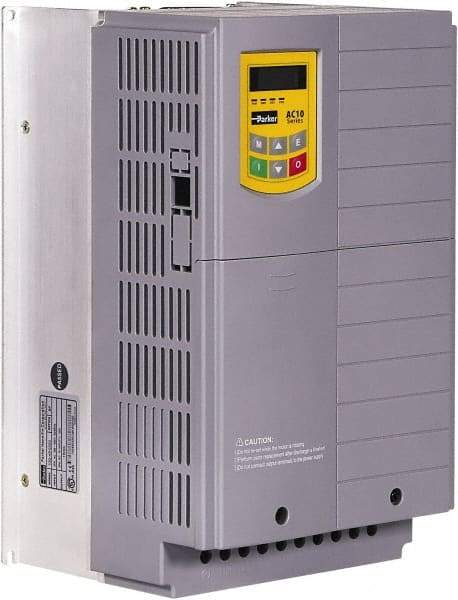 Parker - Three Phase, 480 Volt, 30 hp, Variable Frequency Drive - 8.07" Wide x 7.71" Deep x 13" High, IP20 - All Tool & Supply