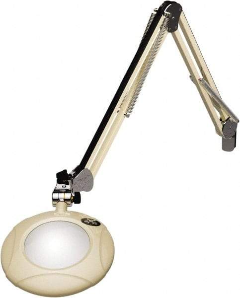 O.C. White - 43 Inch, Spring Suspension, Clamp on, LED, White, Magnifying Task Light - 8 Watt, 7.5 and 15 Volt, 2x Magnification, 5 Inch Long - All Tool & Supply