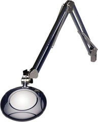 O.C. White - 43 Inch, Spring Suspension, Clamp on, LED, Spectre Blue, Magnifying Task Light - 8 Watt, 7.5 and 15 Volt, 2x Magnification, 5 Inch Long - All Tool & Supply