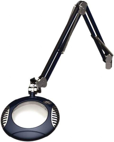 O.C. White - 43 Inch, Spring Suspension, Clamp on, LED, Spectre Blue, Magnifying Task Light - 8 Watt, 7.5 and 15 Volt, 2x Magnification, 6 Inch Long - All Tool & Supply