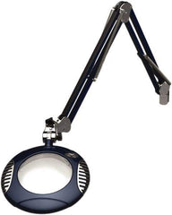 O.C. White - 43 Inch, Spring Suspension, Clamp on, LED, Spectre Blue, Magnifying Task Light - 8 Watt, 7.5 and 15 Volt, 2x Magnification, 6 Inch Long - All Tool & Supply