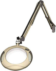 O.C. White - 43 Inch, Spring Suspension, Clamp on, LED, Shadow White, Magnifying Task Light - 8 Watt, 7.5 and 15 Volt, 2x Magnification, 5-1/4 Inch Wide, 7-1/2 Inch Long - All Tool & Supply