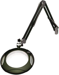 O.C. White - 43 Inch, Spring Suspension, Clamp on, LED, Racing Green, Magnifying Task Light - 8 Watt, 7.5 and 15 Volt, 2x Magnification, 5-1/4 Inch Wide, 7-1/2 Inch Long - All Tool & Supply