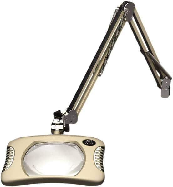 O.C. White - 43 Inch, Spring Suspension, Clamp on, LED, White, Magnifying Task Light - 8 Watt, 7.5 and 15 Volt, 2x Magnification, 5-1/4 Inch Wide, 7 Inch Long - All Tool & Supply