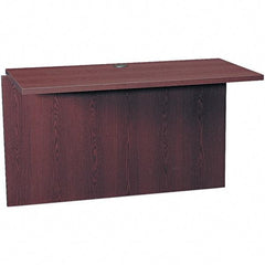 Hon - Woodgrain Laminate Return/Bridge Shell Desk - 47" Wide x 24" Deep x 29-1/2" High, Mahogany - All Tool & Supply